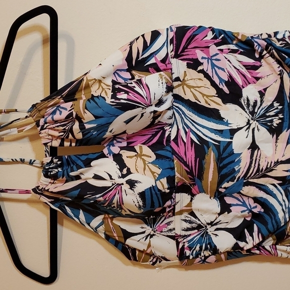 Kona Sol Floral print one piece swimsuit size Large - Picture 2 of 10
